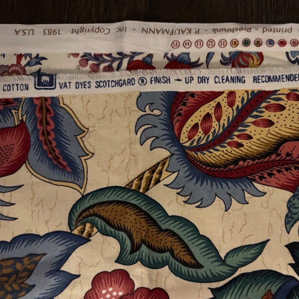 P Kaufmann Waverly Floral Cotton Fabric Lot 2 Yards Greenfield Village Vintage - Picture 2 of 9